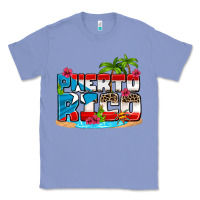 Colony Blue puerto rico and flowers with frog Classic Tee - AdoDesignShop