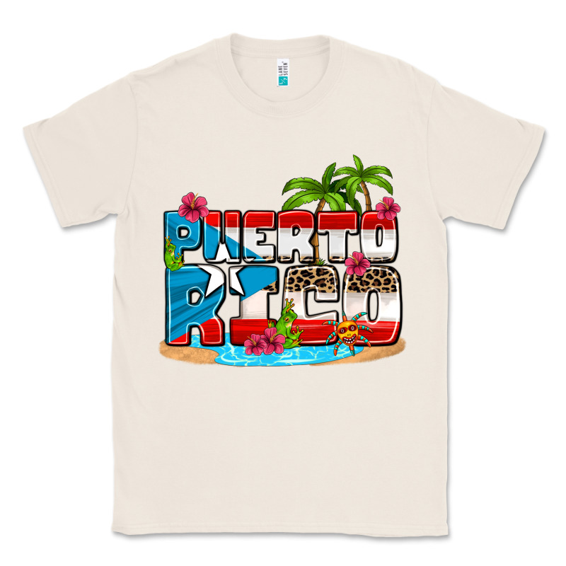 Puerto Rico And Flowers With Frog Classic Tee by AdoDesignShop | Teevron