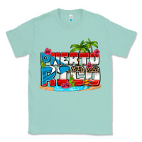 Seafoam puerto rico and flowers with frog Classic Tee - AdoDesignShop