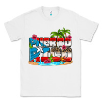 White puerto rico and flowers with frog Classic Tee - AdoDesignShop