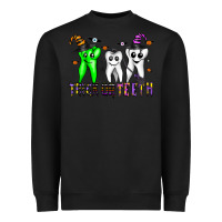 Black trick or teeth Heavyweight Sweatshirt - CowhideDigitalArt