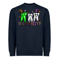 Navy trick or teeth Heavyweight Sweatshirt - CowhideDigitalArt