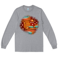 Heather Grey fall patch Long Sleeve Tee - JahusDesignShop