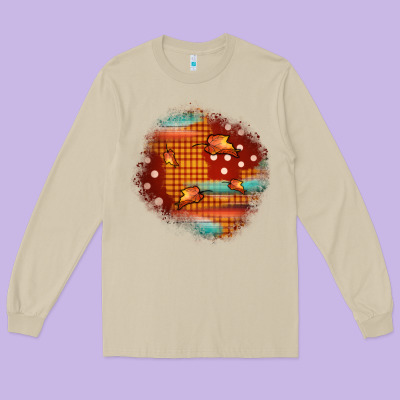 Fall Patch Long Sleeve Tee Designed By Jahusdesignshop