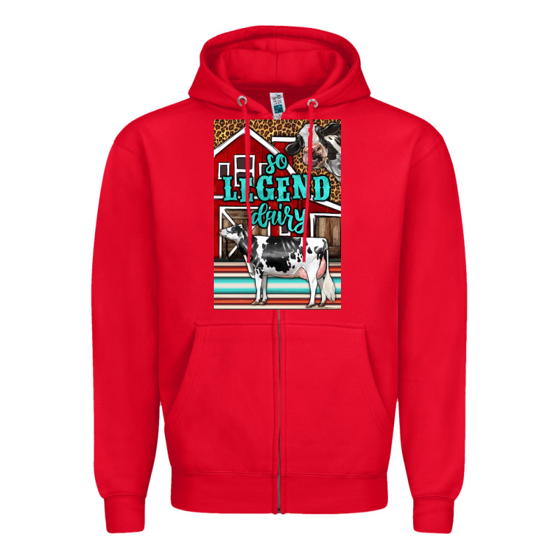 Western So Legend Dairy Holstein Cow Zipper Hoodie by LillyAllenDesigns | Teevron