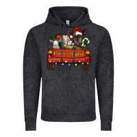 Vintage Black merry christmas truck animals Vintage Hoodie - RanaPortraitStore
