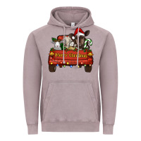 Vintage Zinc merry christmas truck animals Vintage Hoodie - RanaPortraitStore