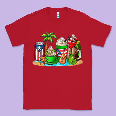 Puerto Rico Coffee Cups Classic Tee Designed By Adodesignshop