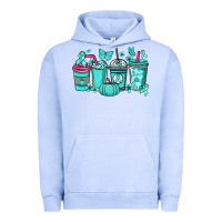 Pigment Grape Ice Ovarian Cancer coffee cups teal ribbon Urban Hoodie - NancyCooperArtShop