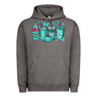 Pigment Tornado Ovarian Cancer coffee cups teal ribbon Urban Hoodie - NancyCooperArtShop