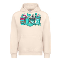 Sandshell Ovarian Cancer coffee cups teal ribbon Urban Hoodie - NancyCooperArtShop