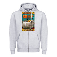 Heather Grey Western Sheep Happens Sunflowers Zipper Hoodie - LillyAllenDesigns
