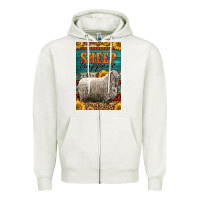 Oatmeal Heather Western Sheep Happens Sunflowers Zipper Hoodie - LillyAllenDesigns