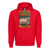 Red Western Sheep Happens Sunflowers Zipper Hoodie - LillyAllenDesigns