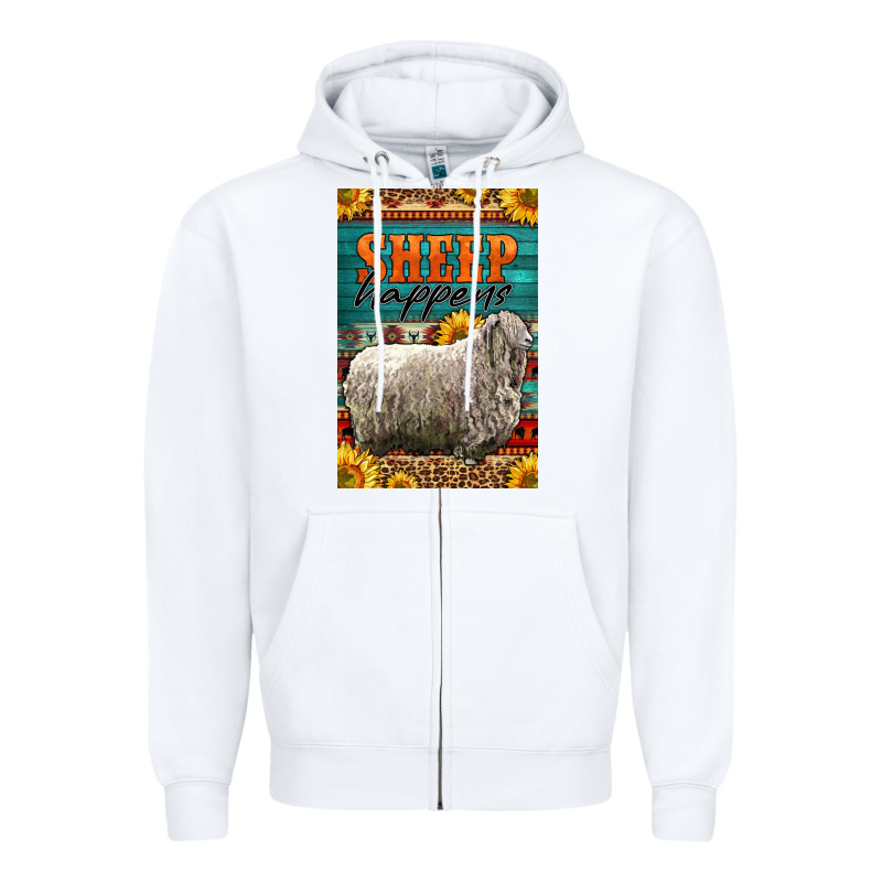 Western Sheep Happens Sunflowers Zipper Hoodie by LillyAllenDesigns | Teevron