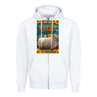 White Western Sheep Happens Sunflowers Zipper Hoodie - LillyAllenDesigns