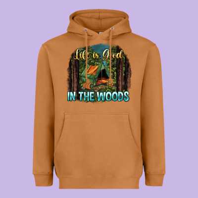 Life Is Good In The Woods Heavyweight Hoodie Designed By Nancycooperartshop