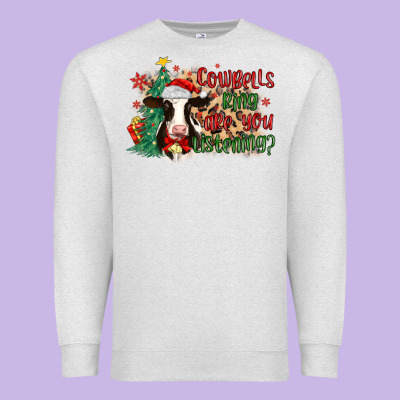 Cowbells Ring Are You Listening Premium Sweatshirt Designed By Maliassmallbusiness