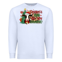 White cowbells ring are you listening Premium Sweatshirt - MaliasSmallBusiness