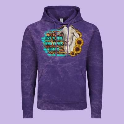 Just A Girl Who Loves Goats Vintage Hoodie Designed By Ranaportraitstore
