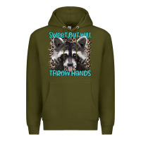 Army Green sweet but will throw hands Premium Hoodie - Artiststas