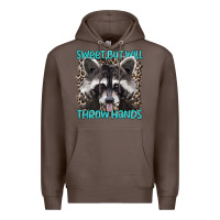 Coffee sweet but will throw hands Premium Hoodie - Artiststas