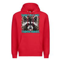 Red sweet but will throw hands Premium Hoodie - Artiststas
