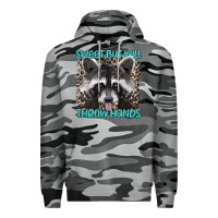 Slate Camo sweet but will throw hands Premium Hoodie - Artiststas