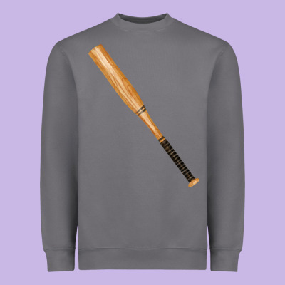 Wooden Softball Bat Heavyweight Sweatshirt Designed By Fadigitalartstudio
