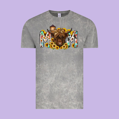 Mom Highland Cow Vintage Tee Designed By Racoondesign