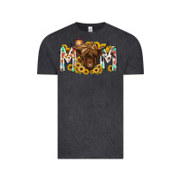 Vintage Black mom highland cow Vintage Tee - RacoonDesign