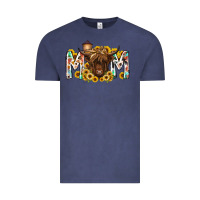 Vintage Denim mom highland cow Vintage Tee - RacoonDesign