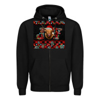 Black highland cow joy Christmas Zipper Hoodie - BarkalooDesign