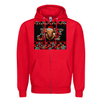 Red highland cow joy Christmas Zipper Hoodie - BarkalooDesign