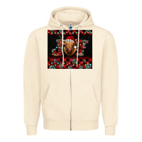 Highland Cow Joy Christmas Zipper Hoodie | Teevron