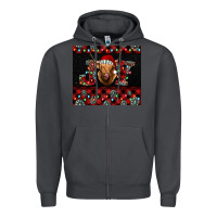 Smoke highland cow joy Christmas Zipper Hoodie - BarkalooDesign