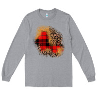 Heather Grey christmas patch Long Sleeve Tee - JahusDesignShop