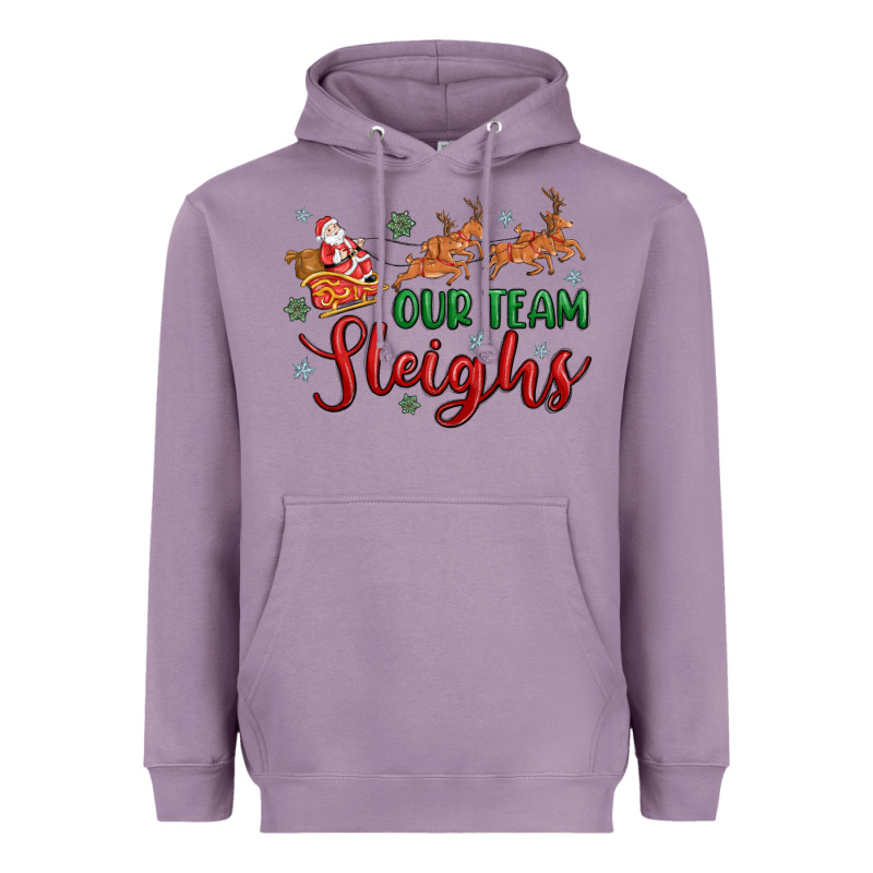 Our Team Sleigh Heavyweight Hoodie by MaliasSmallBusiness | Teevron