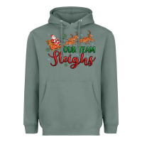 Sage our team sleigh Heavyweight Hoodie - MaliasSmallBusiness
