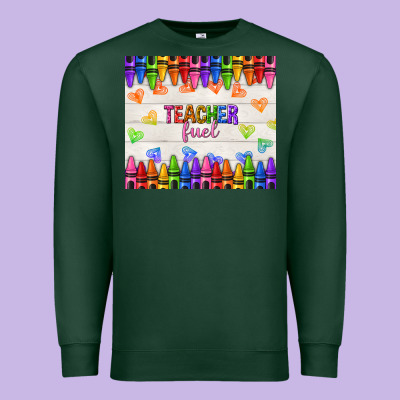 Teacher Fuel Premium Sweatshirt Designed By Nancycooperartshop