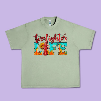 Firefighter Life Urban Heavy Tee Designed By Hra Design Shop
