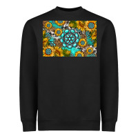 Black western turquoise and sunflowers skinny metal can holder Heavyweight Sweatshirt - HRA Design Shop