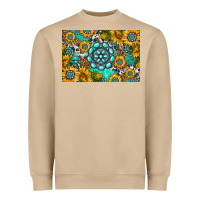 Mushroom western turquoise and sunflowers skinny metal can holder Heavyweight Sweatshirt - HRA Design Shop
