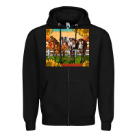 Black Western Ranch Horses Zipper Hoodie - LillyAllenDesigns