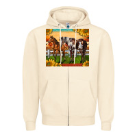 Sandshell Western Ranch Horses Zipper Hoodie - LillyAllenDesigns