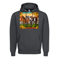 Smoke Western Ranch Horses Zipper Hoodie - LillyAllenDesigns