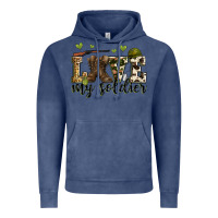 Vintage Denim love my soldier Vintage Hoodie - Zillion Design Studio