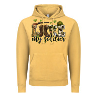 Vintage Mustard love my soldier Vintage Hoodie - Zillion Design Studio