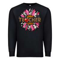 Black western teacher sunflower Premium Sweatshirt - NancyCooperArtShop