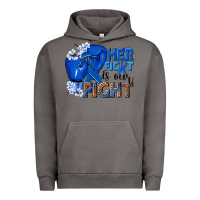 Pigment Tornado Her fight is our fight Colon Cancer blue ribbon Urban Hoodie - NancyCooperArtShop